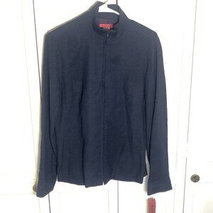 Vintage Burns Women's Lightweight Jacket Size 8 Eggplant Rayon/Wool/Spandex USA